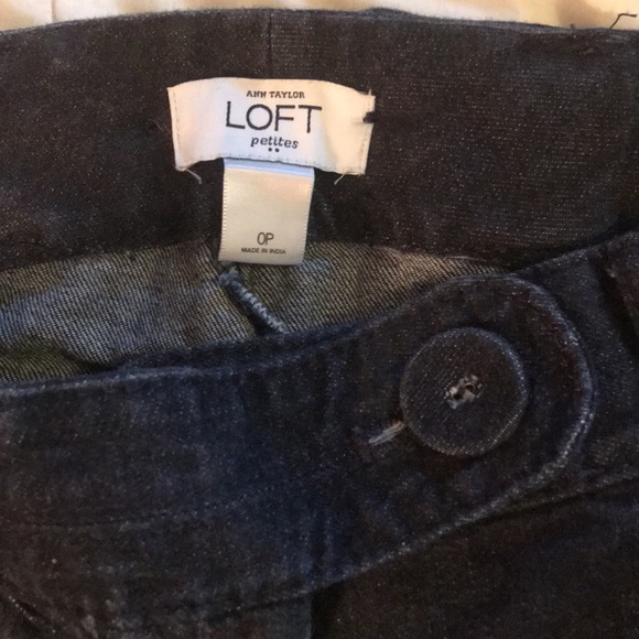 Petite LOFT dress jeans w/faux cuff+button accents - Picture 5 of 5